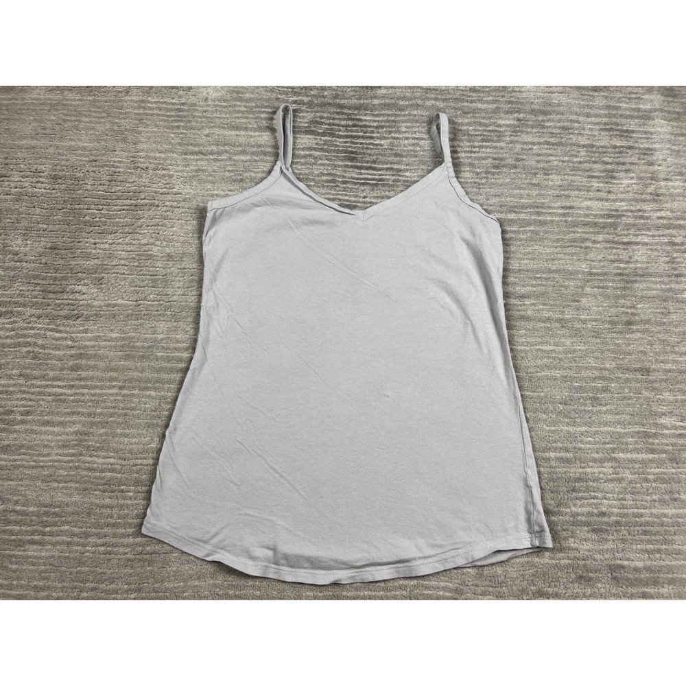 Ocean Pacific Cami Tank Top Womens XL Grey Organic Cotton V-Neck Spaghetti Strap